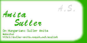 anita suller business card